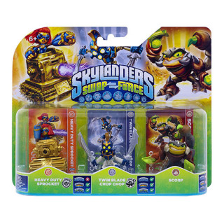 Scorp/Chop Chop/Heavy Duty Sprocket Skylanders SWAP Force toy figure Merch