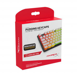 HyperX Pudding Keycaps - biele klávesy (US) (4P5P5AA#ABA) PC