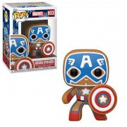 Funko Pop! Marvel: Holiday - Gingerbread Captain America #933 Bobble-Head Vinyl Figúrka 