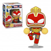 Funko Pop! Marvel: Holiday - Gingerbread Captain Marvel #936 Bobble-Head Vinyl Figúrka 