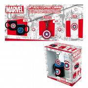 MARVEL - Pck Glass 29cl + Keyring + Mini Mug "Captain America" 