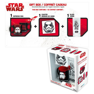 STAR WARS - Pck Glass 29cl + Coaster + Mini Mug "Trooper" Merch