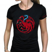 GAME OF THRONES - T-shirt  "Targaryen Viserion" women's black - basic (L) 