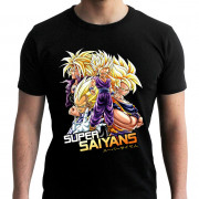 DRAGON BALL - T-shirt  "DBZ/ Saiyans" black (Size S) 