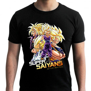 DRAGON BALL - T-shirt  "DBZ/ Saiyans" black (Size S) Merch