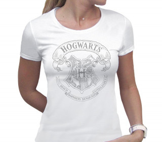 HARRY POTTER - T-shirt  "Hogwarts" women's white - basic (M) Merch