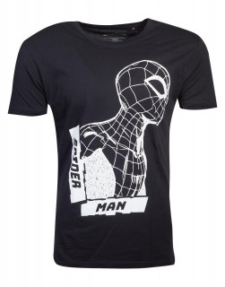 Spiderman - Side View Spidey Black Men´s T-shirt (M-I) (M) Merch