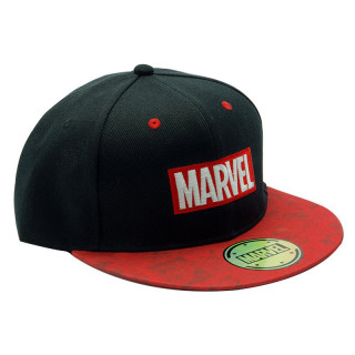 MARVEL - Snapback Cap - Black & Red - Logo Merch