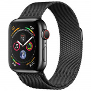 Apple Watch Series 44mm (GPS+Cellular) Space Black Stainless Steel with Black Milanese Loop 