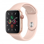 Apple Watch Series 44mm (GPS+Cellular) Gold aluminum Case with Pink Sand Sport Band 