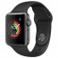 Apple Watch Series 42mm Space Gray Aluminum Case with Black Sport Band thumbnail