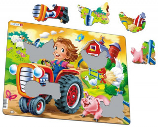 Larsen maxi puzzle 15 pieces - Farm with tractor BM7 Merch