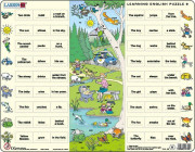 Larsen maxi puzzle 54 pieces Let's learn English! - EN9 in the park 