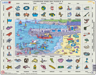 Larsen maxi puzzle 70 pieces Let's learn English! - Beach EN3 Merch