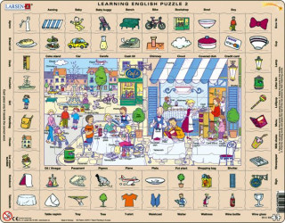 Larsen maxi puzzle 70 pieces Let's learn English! - On the square EN2 Merch