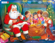 Larsen maxi puzzle 15 pieces Santa Claus with children - JUL14 