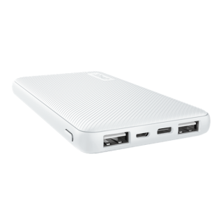 Trust PowerBank Primo Ultra-thin Powerbank (10000mAh; 15W USB-C 12W 2xUSB; White) Mobile