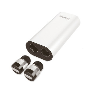 Sandberg earphone Wireless Bluetooth Earbuds +Powerbank (BT; 2100mAh battery; microphone; chrome) Mobile