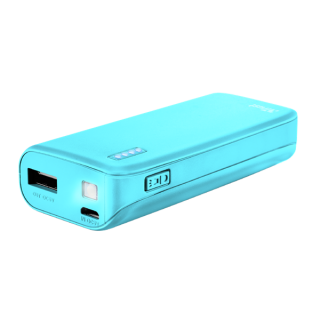 Trust PowerBank Primo Powerbank Neon Blue (4400mAh; 5W USB; Load indicator; flashlight) Mobile