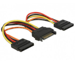 Delock SATA Power 15pin -> pcs SATA Power 15pin M/F power supply cable 0.15m PC