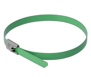 Delock stainless steel Cable bundles Length 200 x Width 4.6 mm green 10 pcs Home