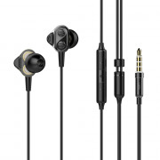 UIISII DT800 Dual hibrid drive Hi-Res Audio  microphone earphone Black 