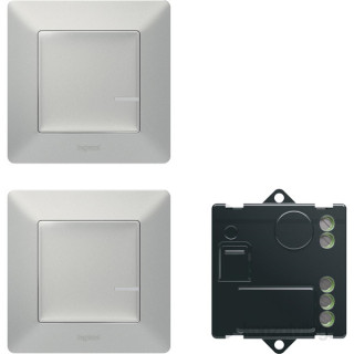 Legrand Valena Life Netatmo Paired Set: 2 Wireless Switch + mikromodul aluminum Home