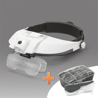 Handy Headband magnifier with LED lighting, double lens Home