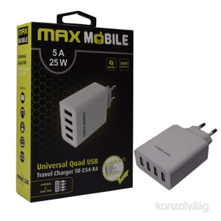 Max Mobile TR-254 5A universal 4x USB White AC Charger charger Mobile