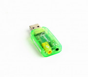 Gembird SC-USB-01 káblová redukcia 3,5 mm Zelená 