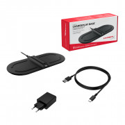 HyperX ChargePlay Base Univerzálne Čierna USB Bezdrôtové nabíjanie Rýchle nabíjanie Vnútorný 