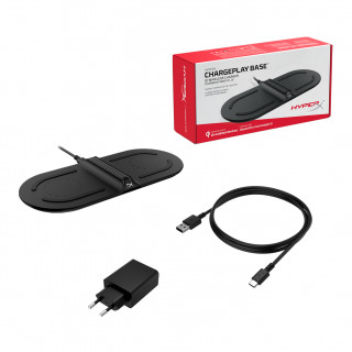 HyperX ChargePlay Base Univerzálne Čierna USB Bezdrôtové nabíjanie Rýchle nabíjanie Vnútorný PC