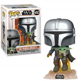 Funko Pop! #402 Star Wars: The Mandalorian- Mando Flying w/Jet Merch