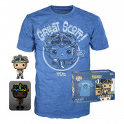 Funko Pocket Pop! & Tee: Back to the Future - Doc with Helmet (Glows in the Dark) Vinyl Figúrka &  T-shirt (M) 