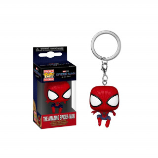 Funko Pocket Pop! Marvel: Spider-Man No Way Home - Spider Man Friendly Neighborhood (Leaping) Bobble-Head Vinyl Keychain Merch