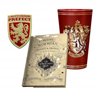 Harry Potter - XXL Cup + Pin + Notebook - "Gryffindor" Merch