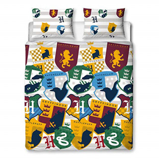 Harry Potter Stickers Rotary Duvet Set Double Merch