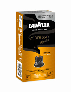 Lavazza Espresso Lungo Ground, Roasted Coffee Capsule 10x5.6g Home