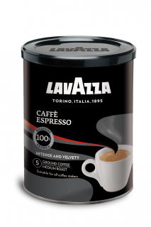 Lavazza Caffe Espresso Ground Coffe Metal Can 250g mletá káva Home