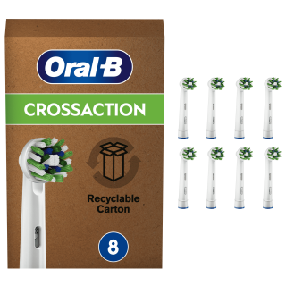 Oral-B CrossAction náhradné hlavice 8 ks - Biele Home