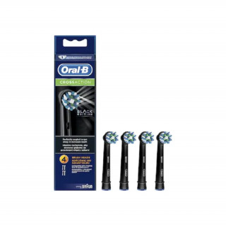 Oral-B CrossAction set of 4 black toothbrush heads Home