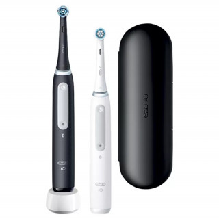 Oral-B iO Series 4 2-piece matt black+white electric toothbrush set Home