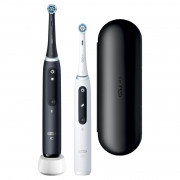 Oral-B iO Series 5 2-piece matte black+white electric toothbrush set 