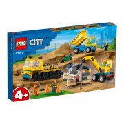 LEGO City Stavebná dodávka a demolačný žeriav (60391) 