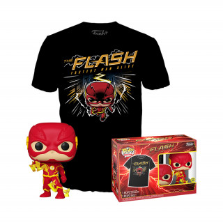 Funko Pop! & Tee M (Adult): DC The Flash FastestMan Alive - The Flash (Glows in the Dark) Vinyl Figura Merch