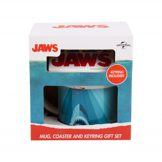 Jaws hrnček, podložka a kľúčenka - 250 ml Merch