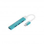 Promate USB Hub - LITEHUB 4 (LITEHUB-4.BLUE) 