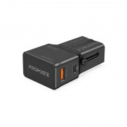 Promate Univerzálny adapter - TRIPLUG PD20 (TRIPLUG-PD20.BLACK) 