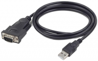 Gembird USB to DB9M serial port kábel, 1.5 m - Čierna PC