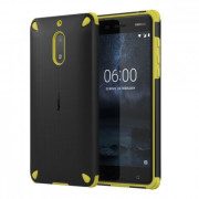 Nokia impact resistant plastic  back cover, Black-Citron 